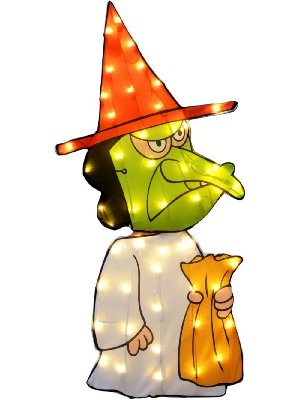 Halloween LED Lighted Ghost & Witch Décor - 32" Indoor/Outdoor Spooky Decoration